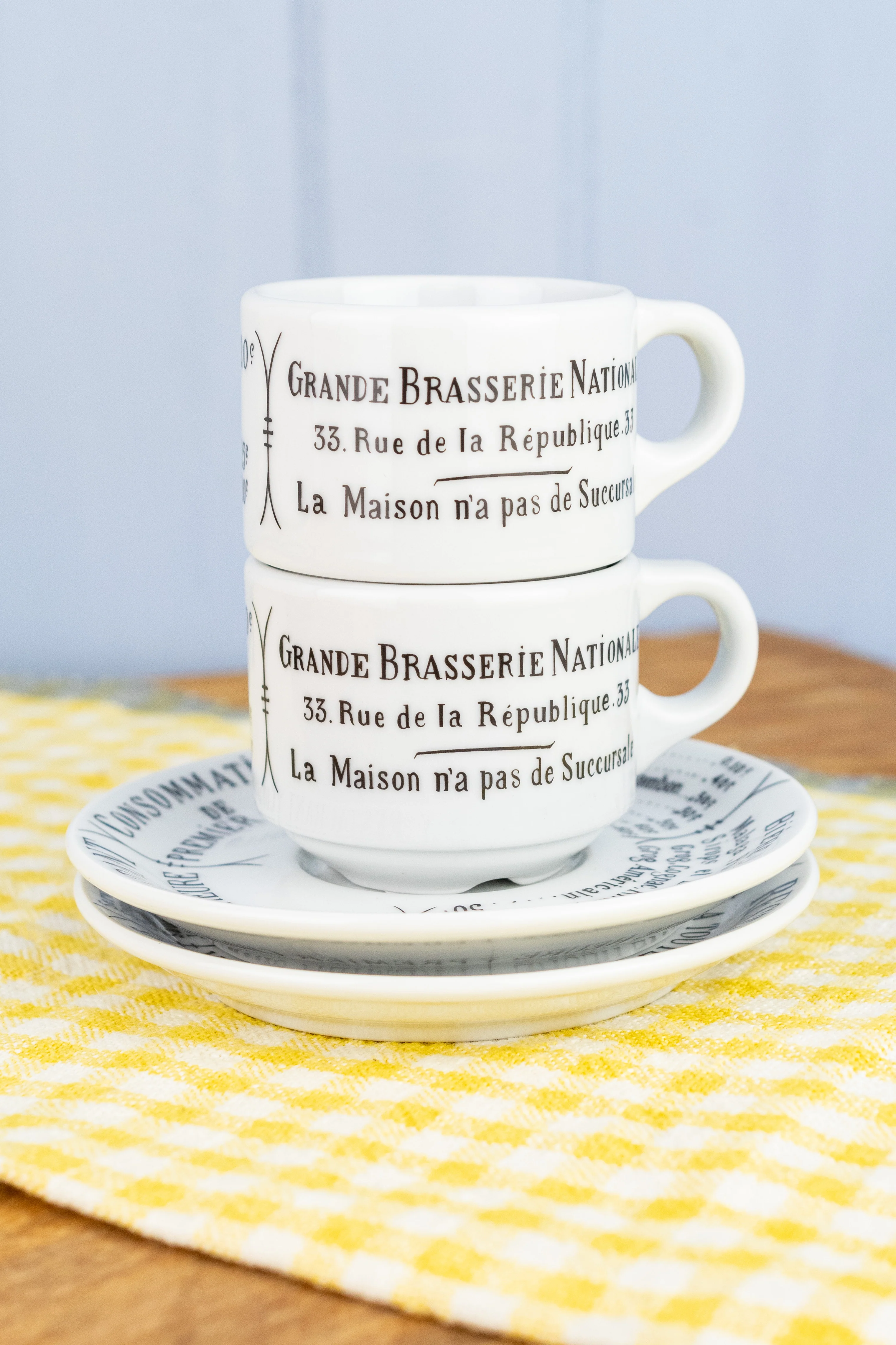 Pillivuyt Brasserie Espresso Cup & Saucer  - Set of 2 - Image 4