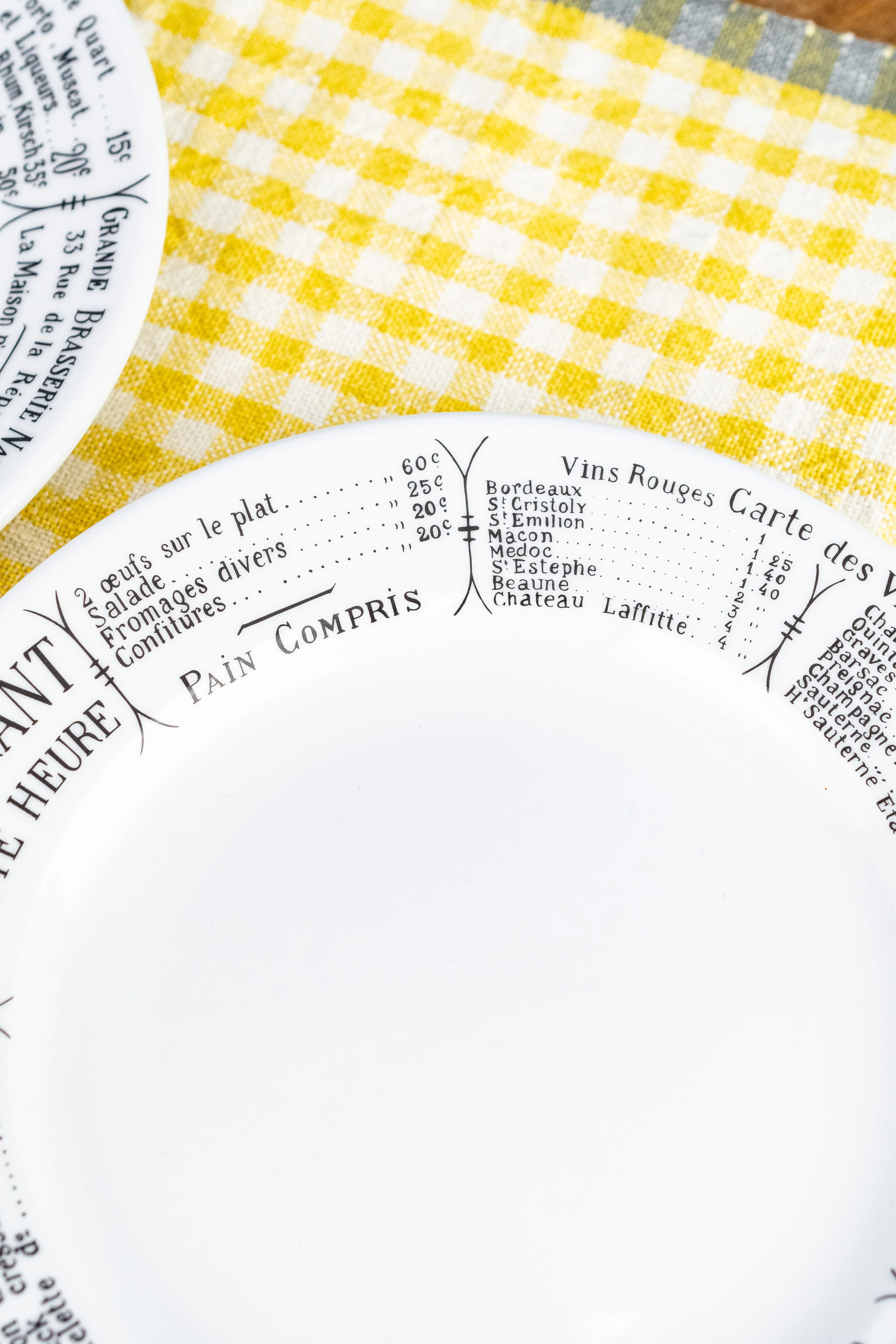 Pillivuyt Brasserie Menu Plate - Set of 2 - Image 4