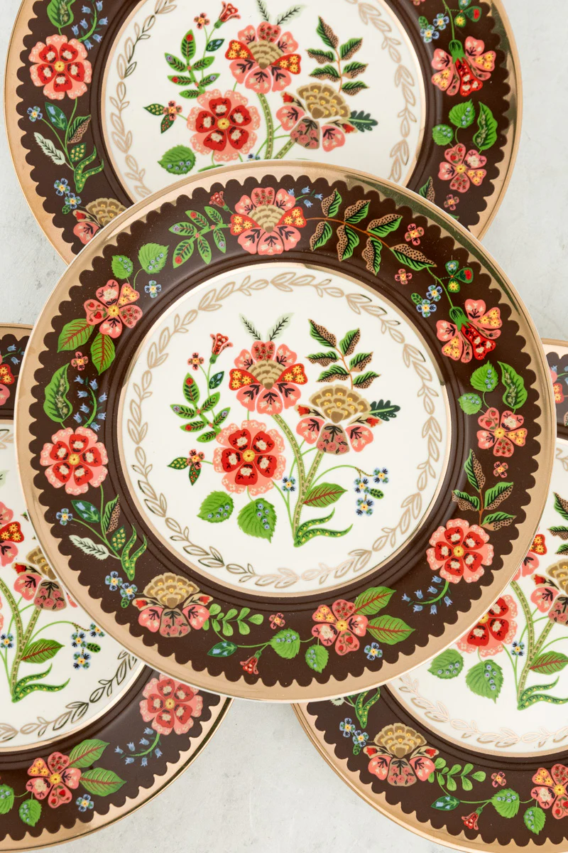 Porcelain Dessert Plates - Set of 4 - Image 2