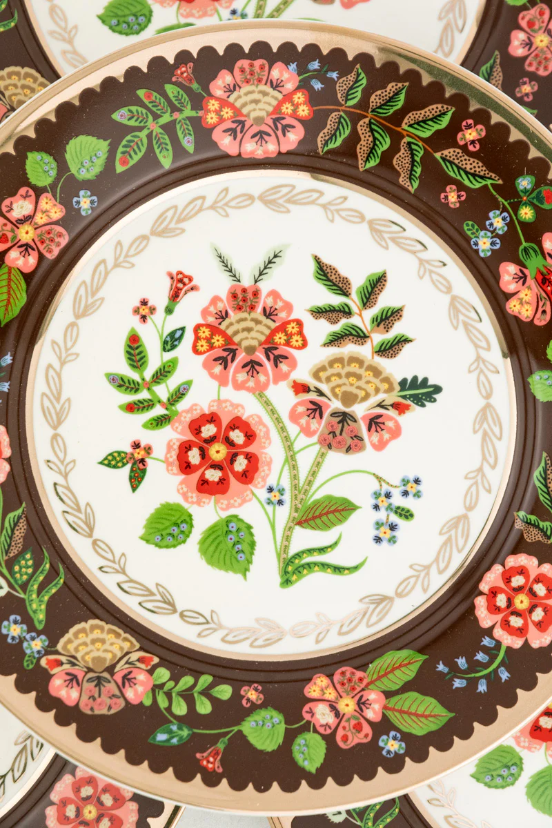 Porcelain Dessert Plates - Set of 4 - Image 3