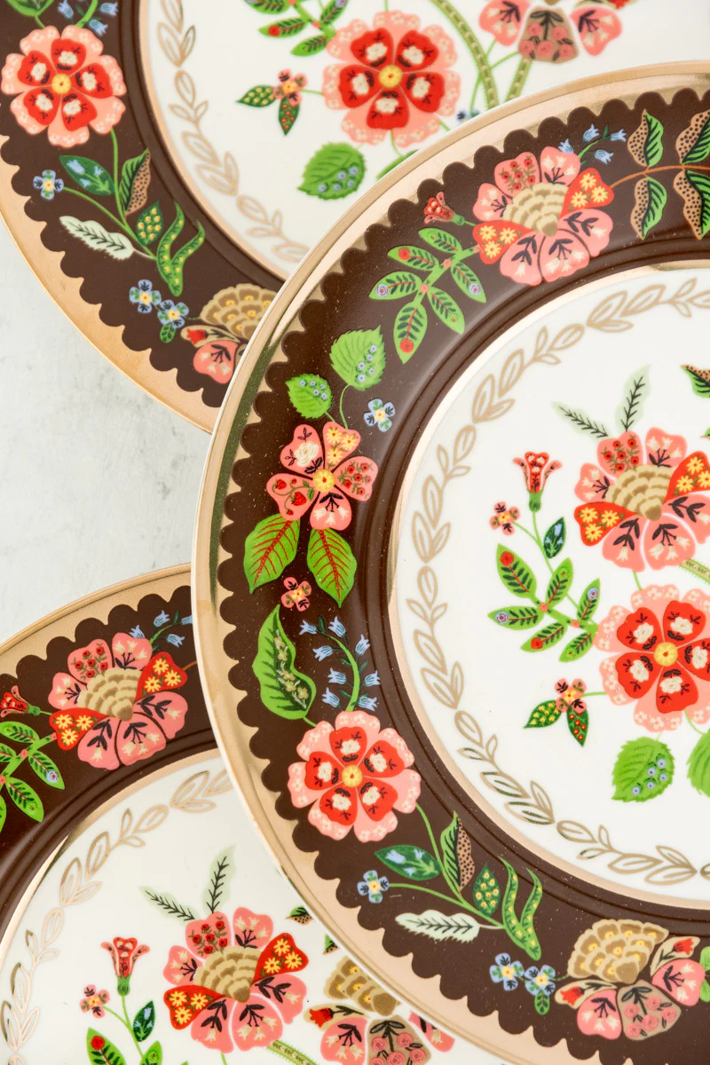 Porcelain Dessert Plates - Set of 4 - Image 4