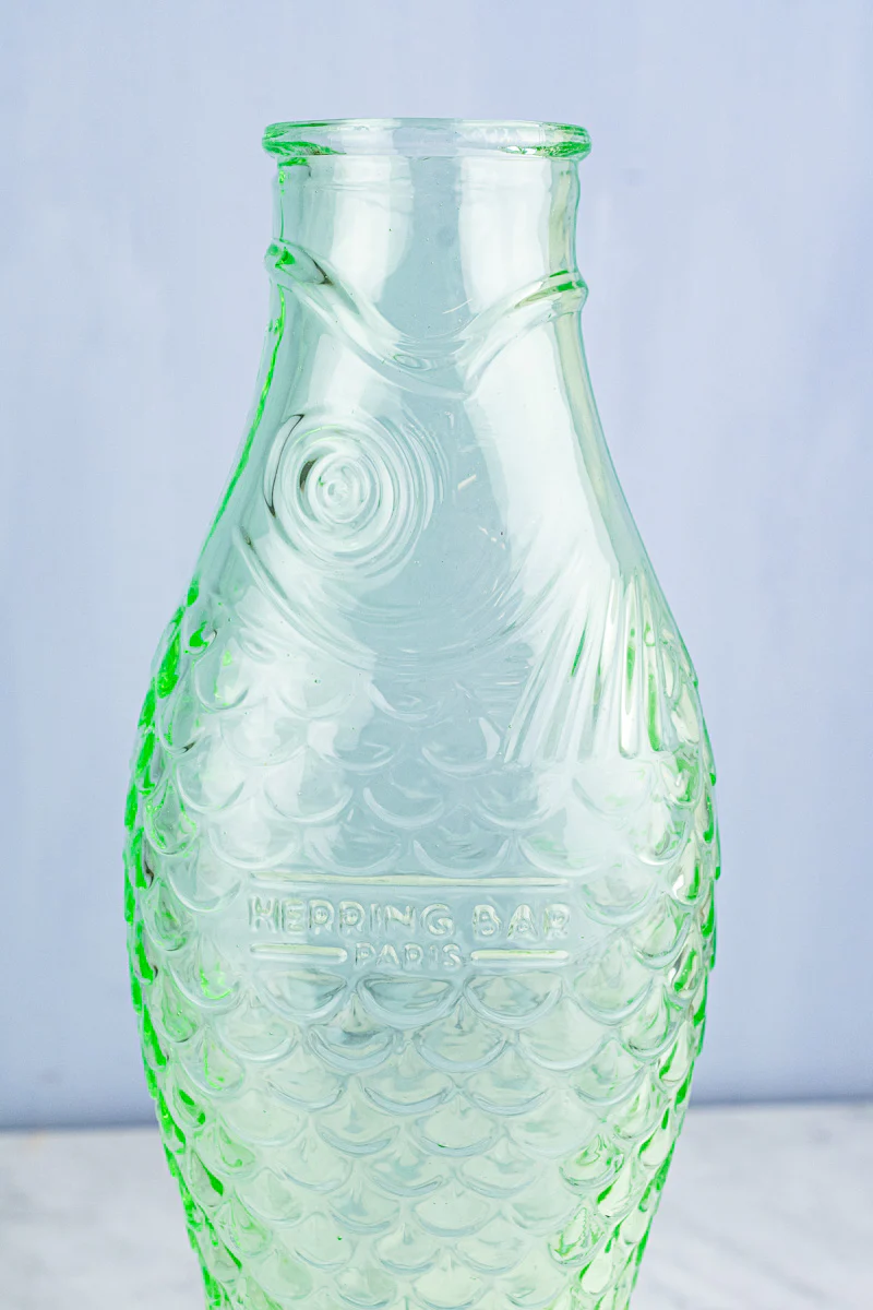 Green Glass Fish Carafe - Image 5