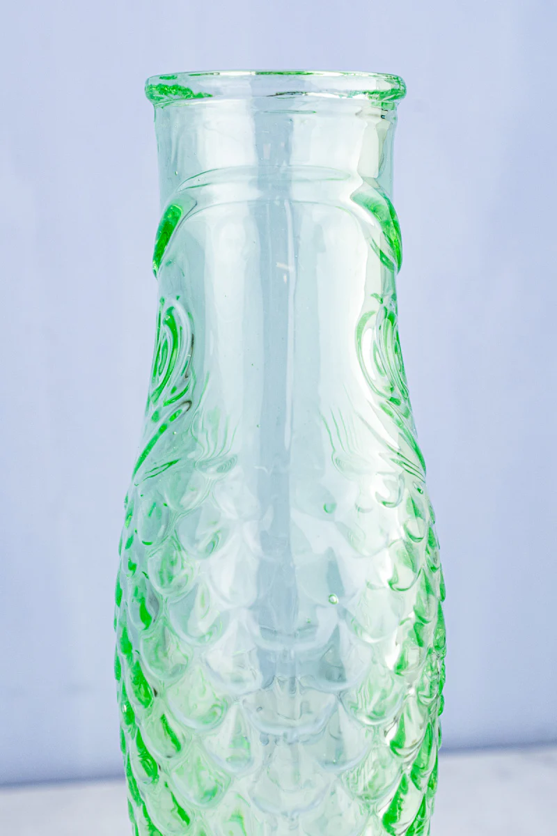 Green Glass Fish Carafe - Image 7