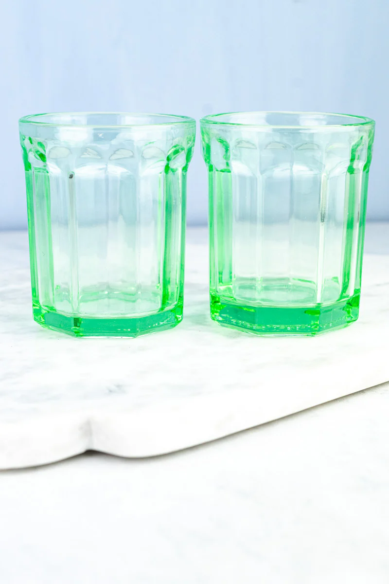 Green Glasses - Set of Two - Image 3