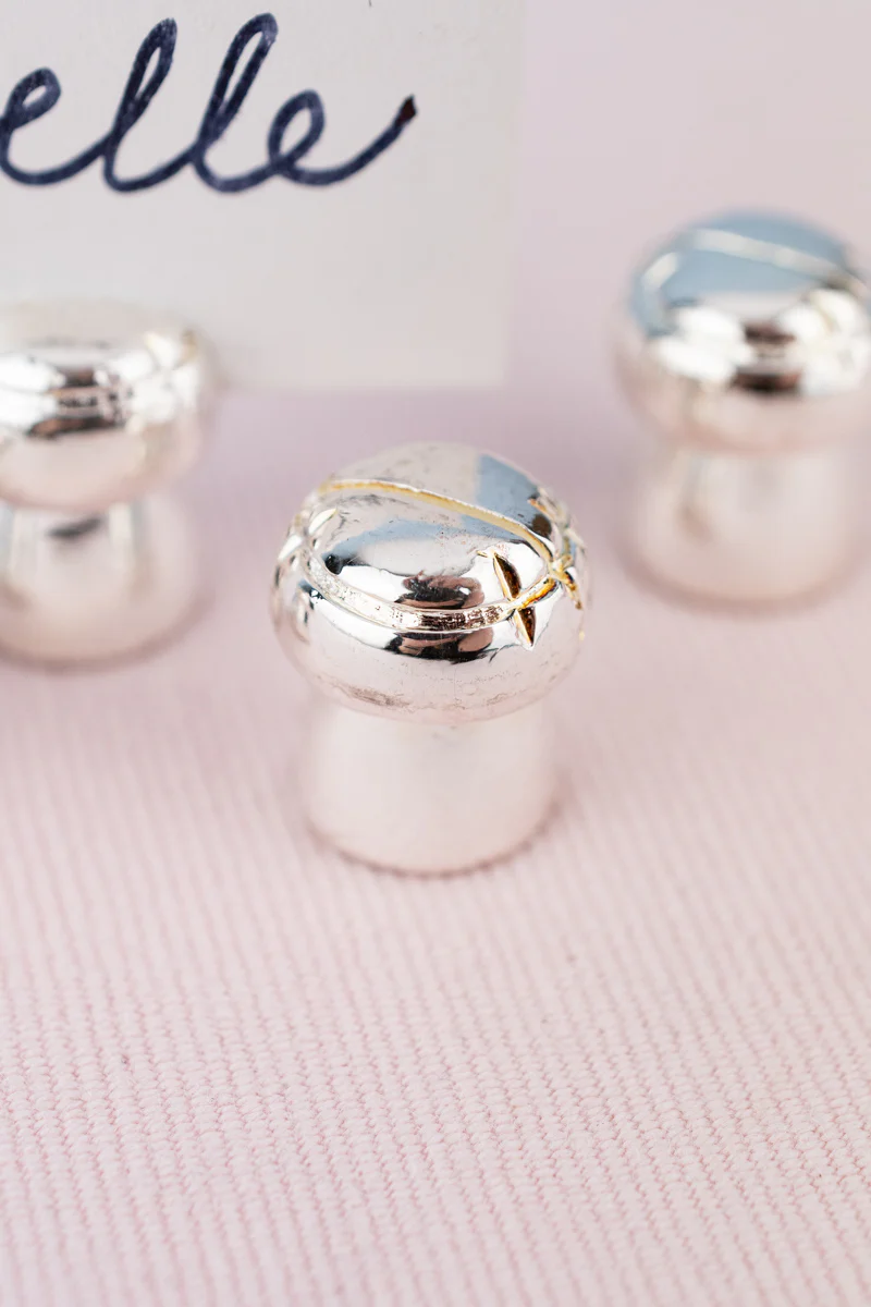 Silverplate Champagne Cork Placecard Holders - Set of 4 - Image 3