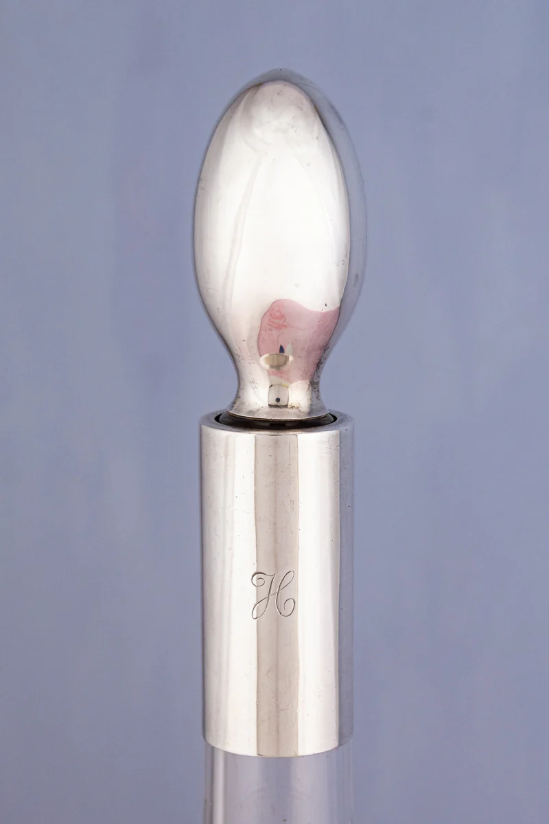 Victorian Sterling Silver & Engraved Decanter - Image 4