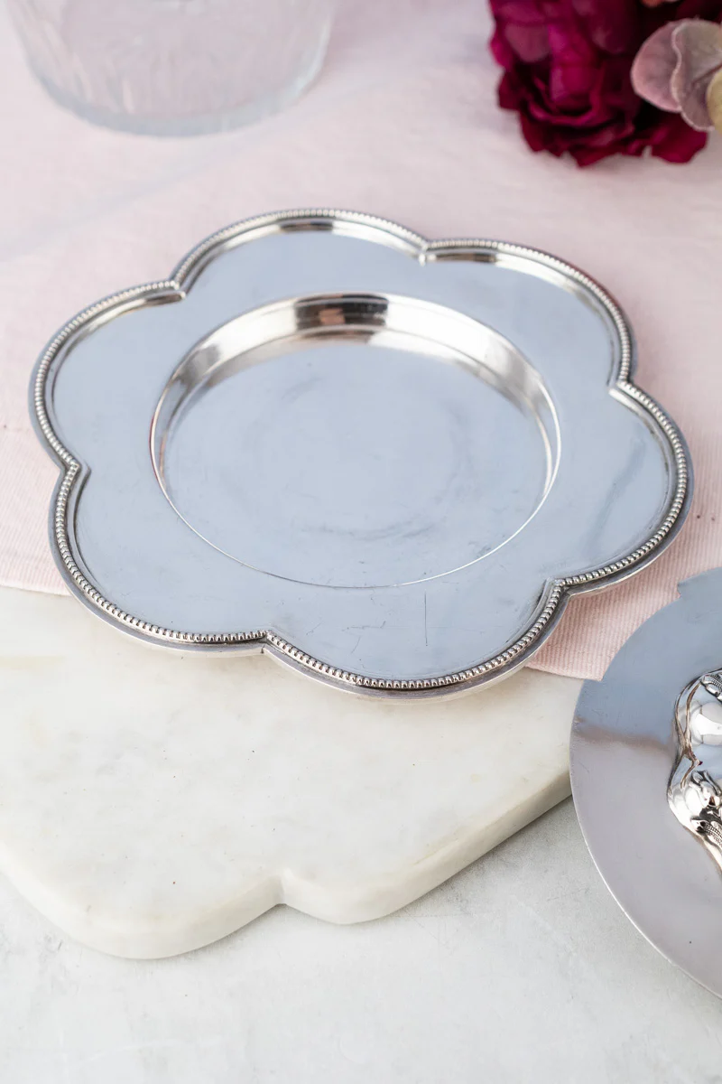 Victorian Glass & Silverplate Dish with Sterling Silver Lid - Image 10