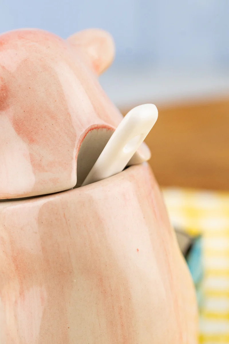 Grinning Piggy Ceramic Cruet - Image 8
