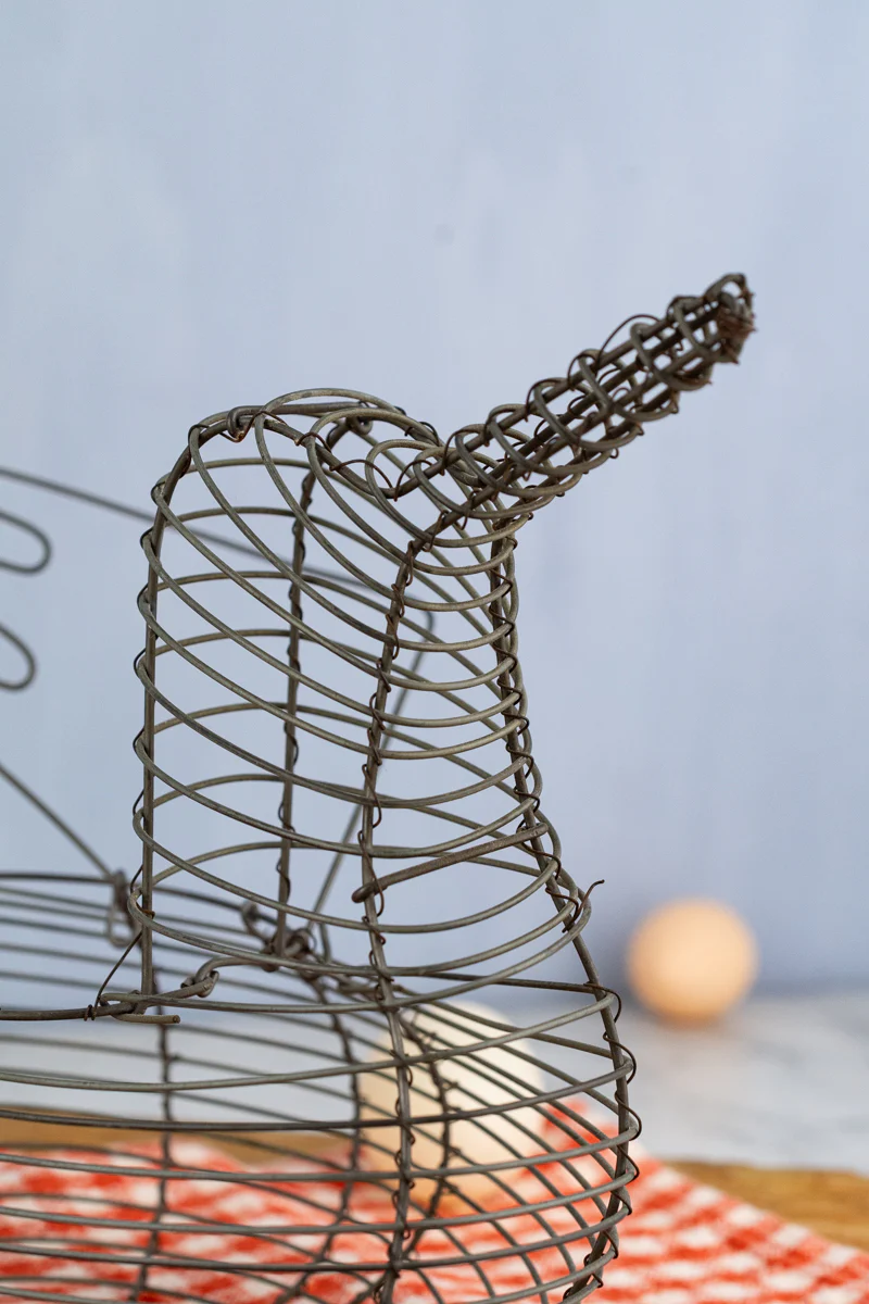 Vintage Wire Egg Basket - Image 3
