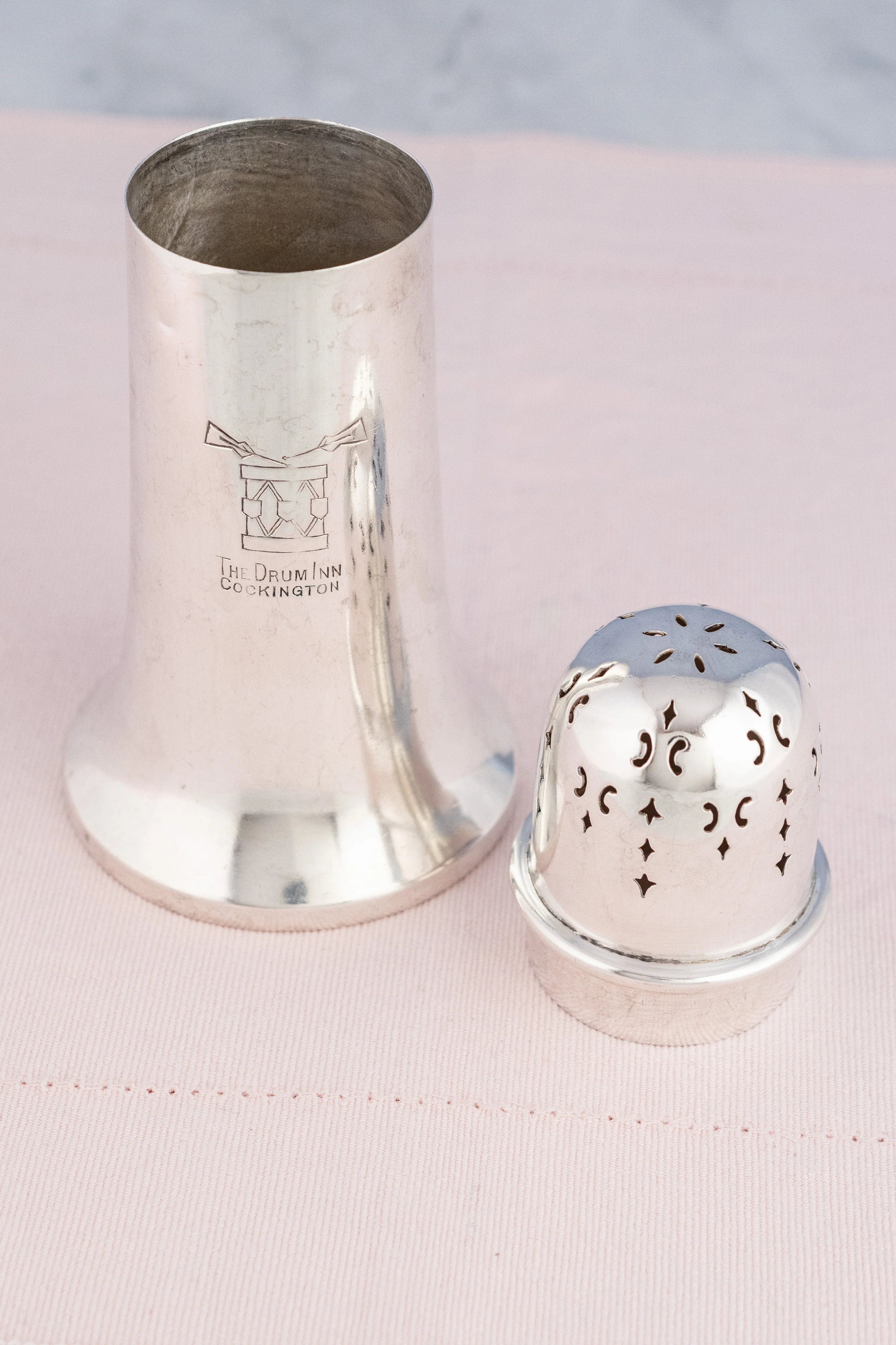 Vintage Drum Inn Cockington Silverplate Caster - Image 8
