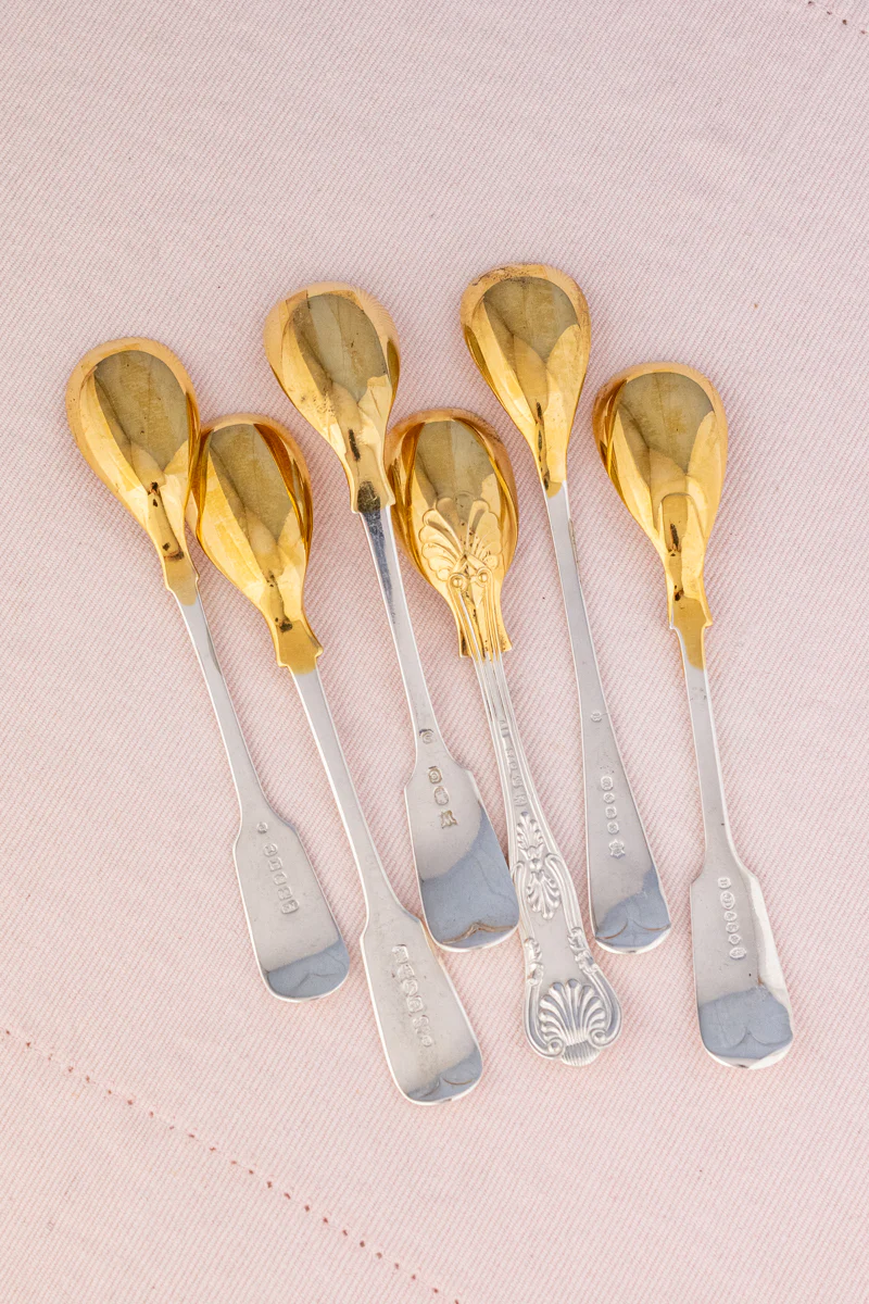 Vintage English Silverplate & Gilded Egg Spoon - Image 7