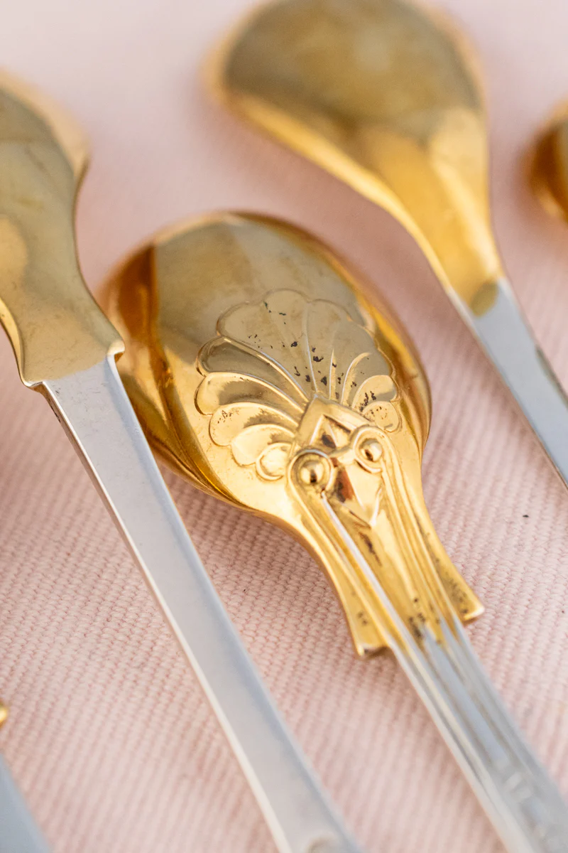 Vintage English Silverplate & Gilded Egg Spoon - Image 8