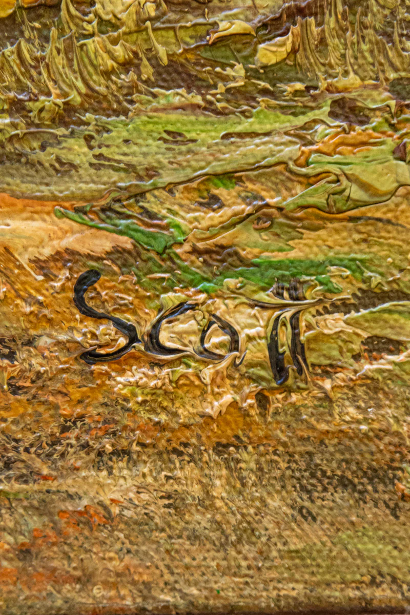 Vintage Fall Landscape Painting - Image 6