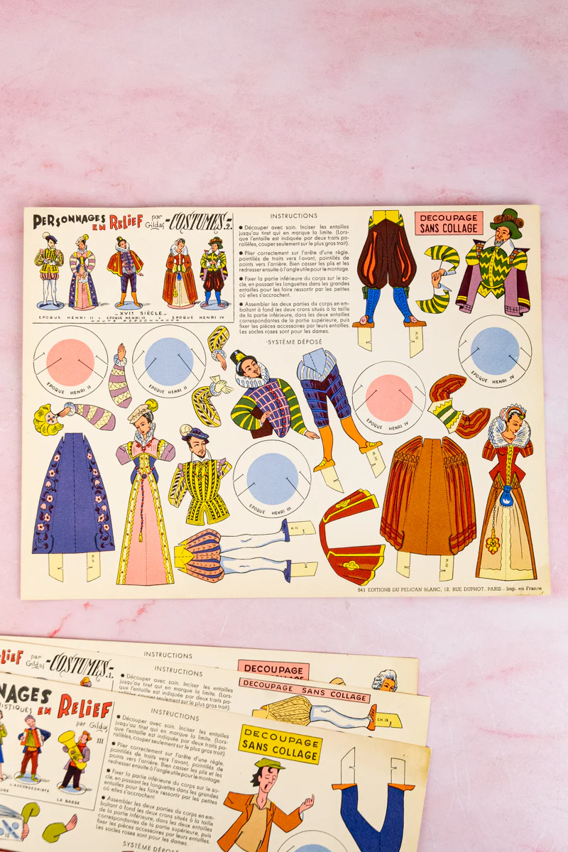 Vintage French Paper Doll Kit - Image 12