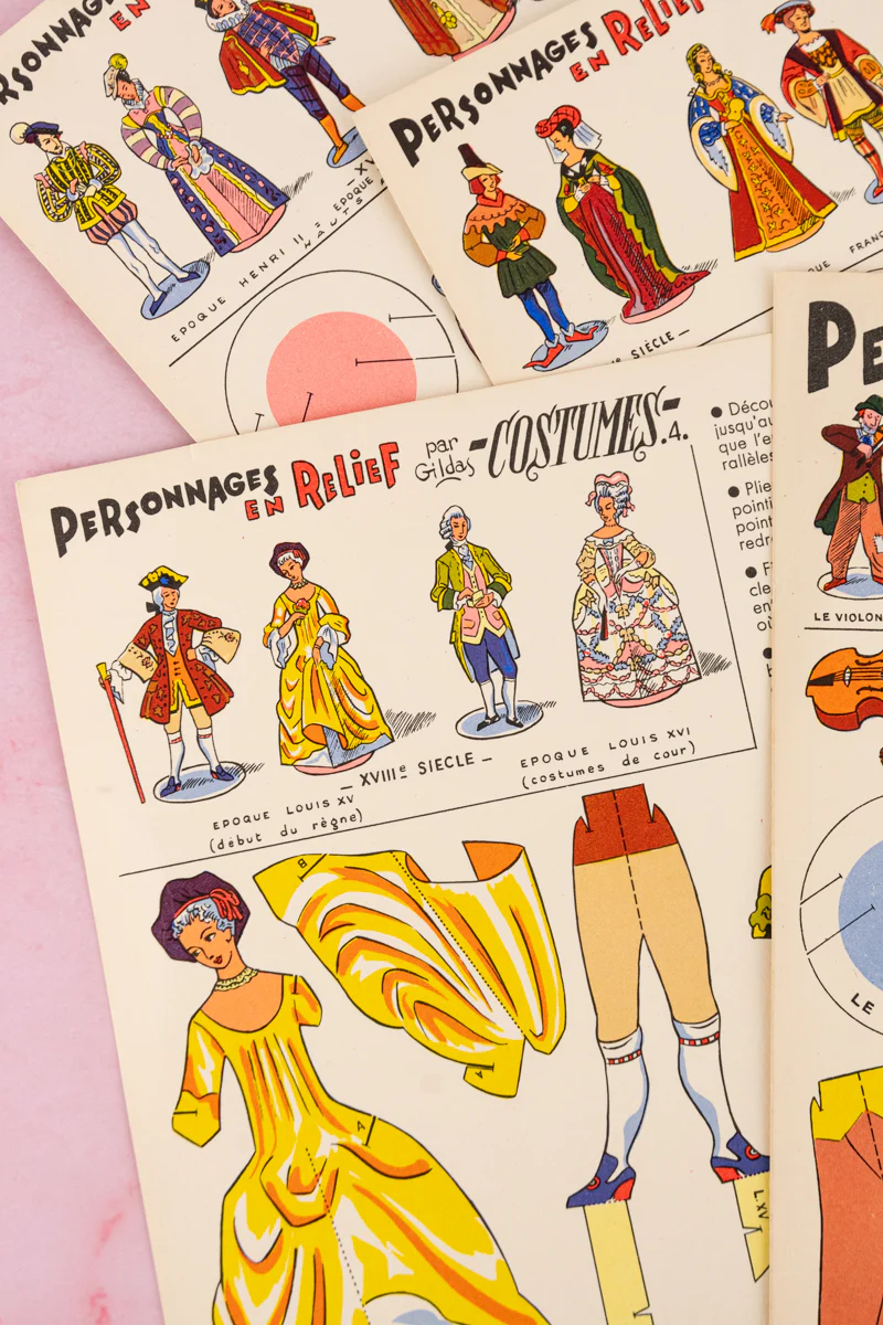 Vintage French Paper Doll Kit - Image 5