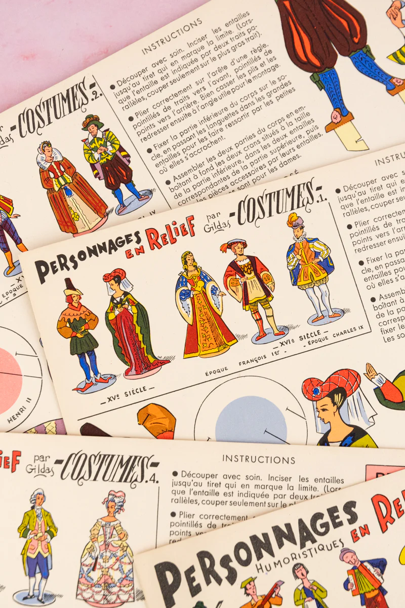 Vintage French Paper Doll Kit - Image 8