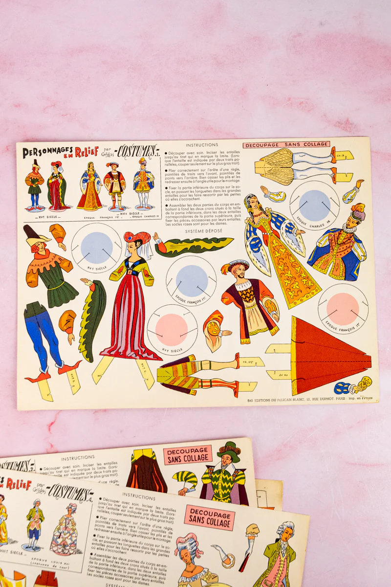 Vintage French Paper Doll Kit - Image 9
