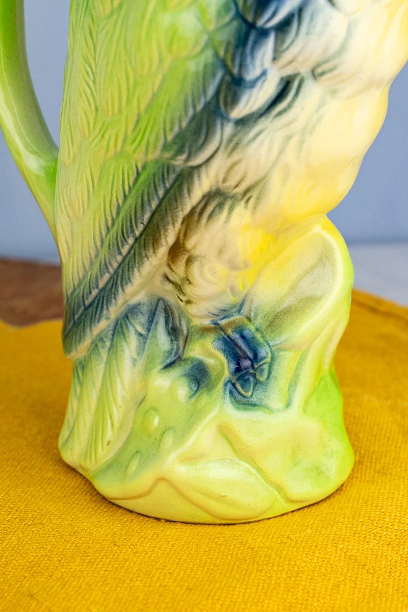 Vintage French St. Clément Cockatoo Pitcher - Image 11