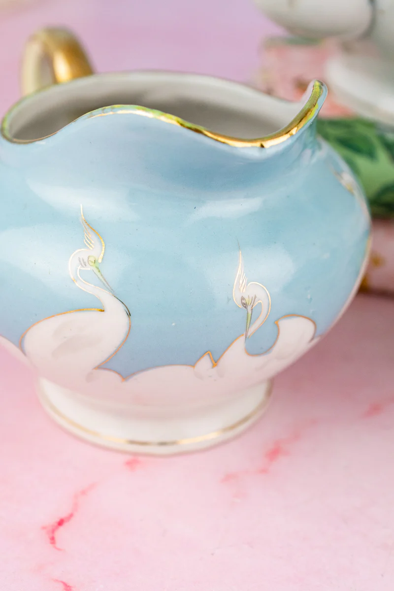 Antique Handpainted Japanese Crane 3 Piece Tea Service - Image 13