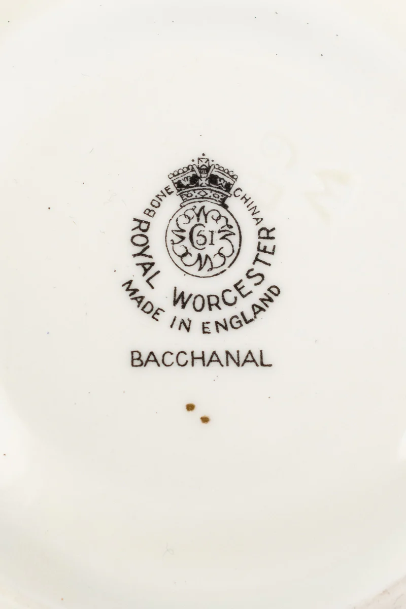 Vintage Royal Worcester Cream Soup Bowls with Saucers - Set of 6 - Image 12