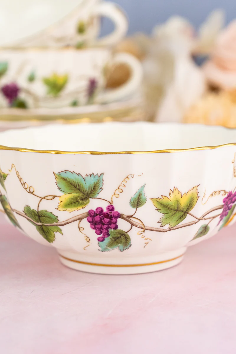 Vintage Royal Worcester Cream Soup Bowls with Saucers - Set of 6 - Image 5