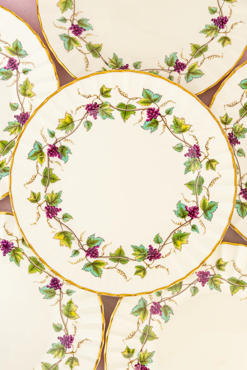 Vintage Royal Worcester Luncheon Plates - Set of 6 - Image 2