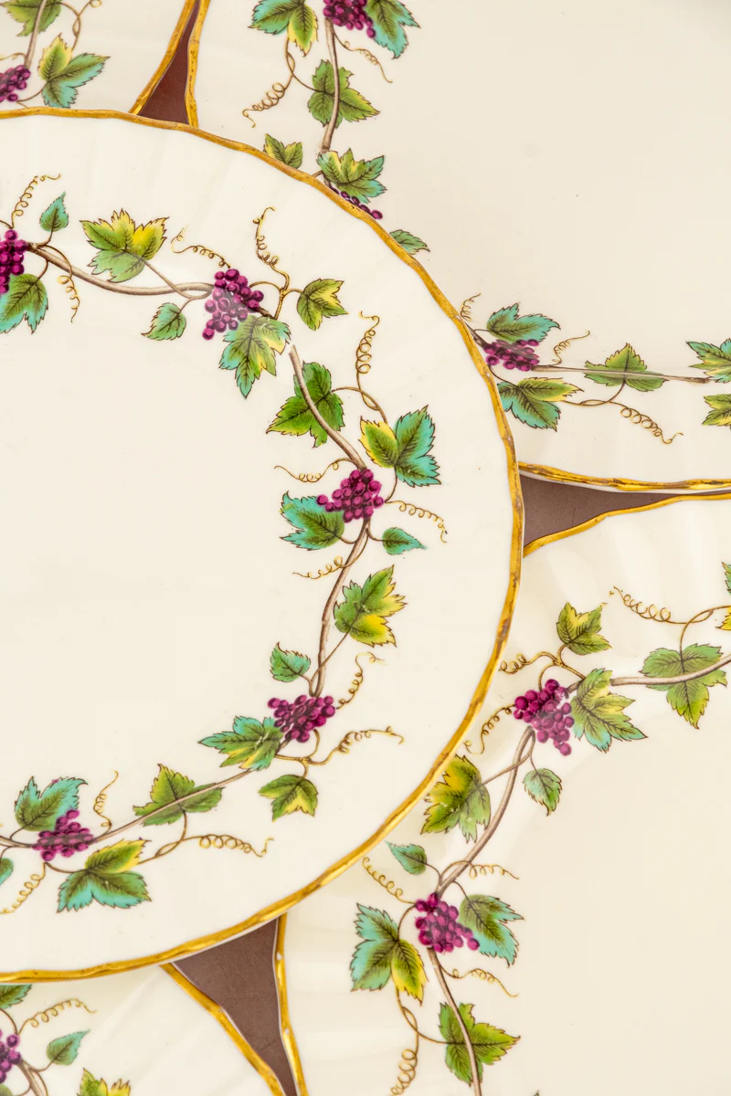 Vintage Royal Worcester Luncheon Plates - Set of 6 - Image 4