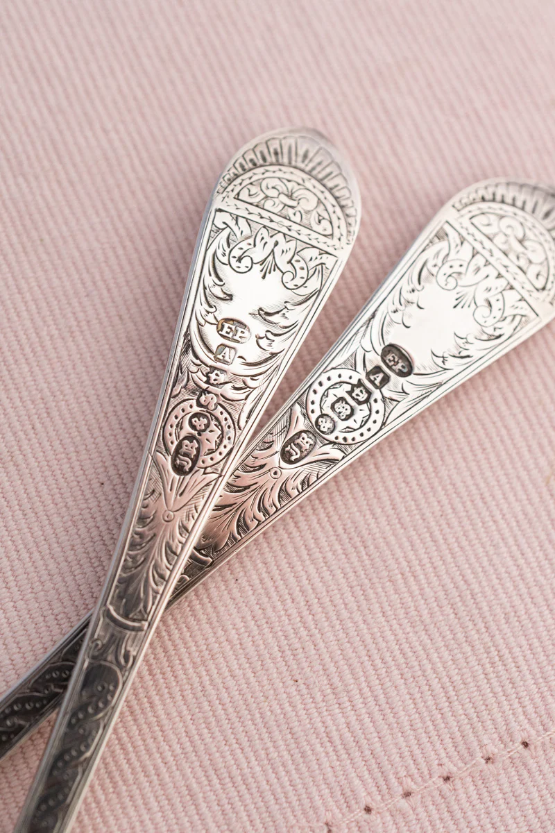 Victorian Silverplate Engraved 3-Piece Travel Cutlery Set - Image 10