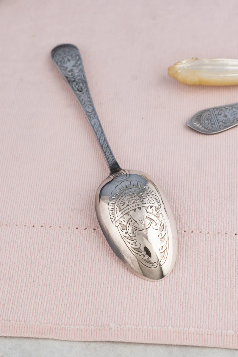 Victorian Silverplate Engraved 3-Piece Travel Cutlery Set - Image 12