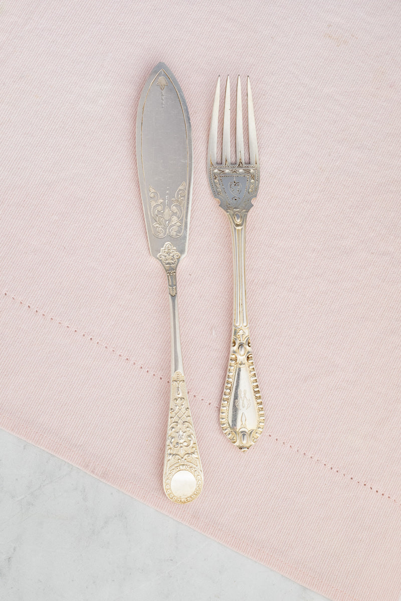 Vintage Silverplate Hotel Flatware - Fish Fork & Knife Pair - Image 4