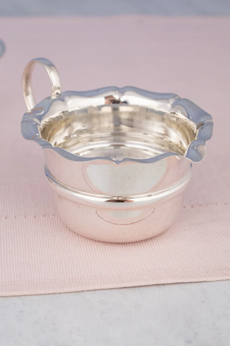 Vintage Silverplate Milk and Sugar in Stand - Image 11
