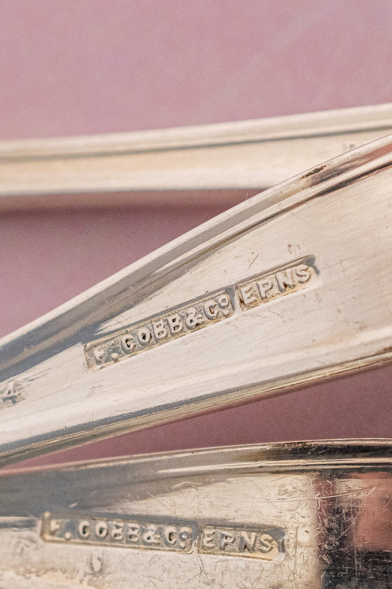 Vintage Silverplate Pastry Fork Set of 6 - Image 6