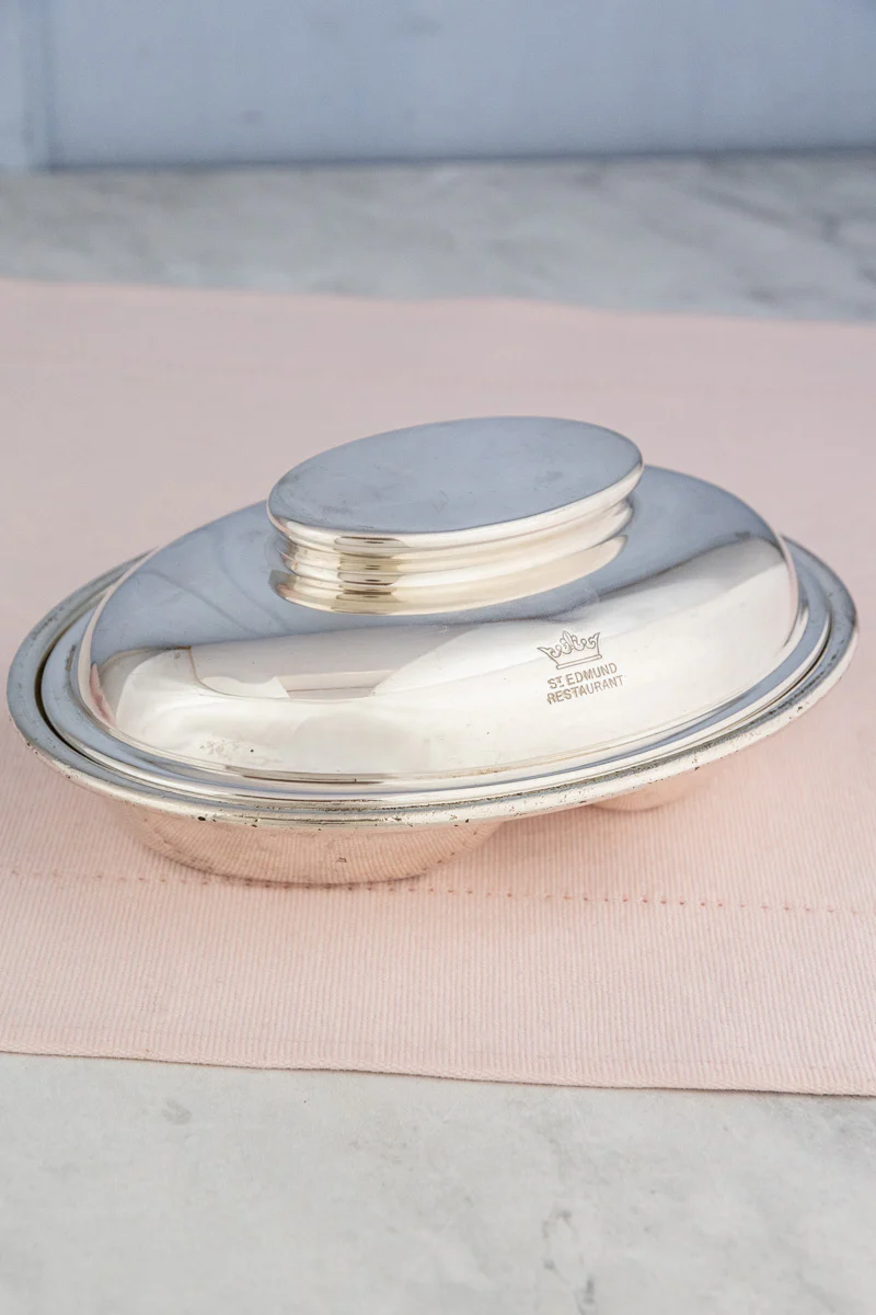 Vintage St. Edmund Restaurant Covered Silverplate Dish - Image 3