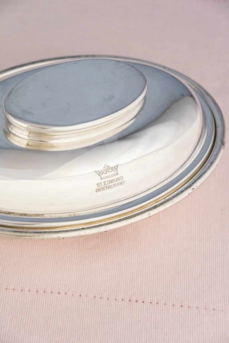 Vintage St. Edmund Restaurant Covered Silverplate Dish - Image 4