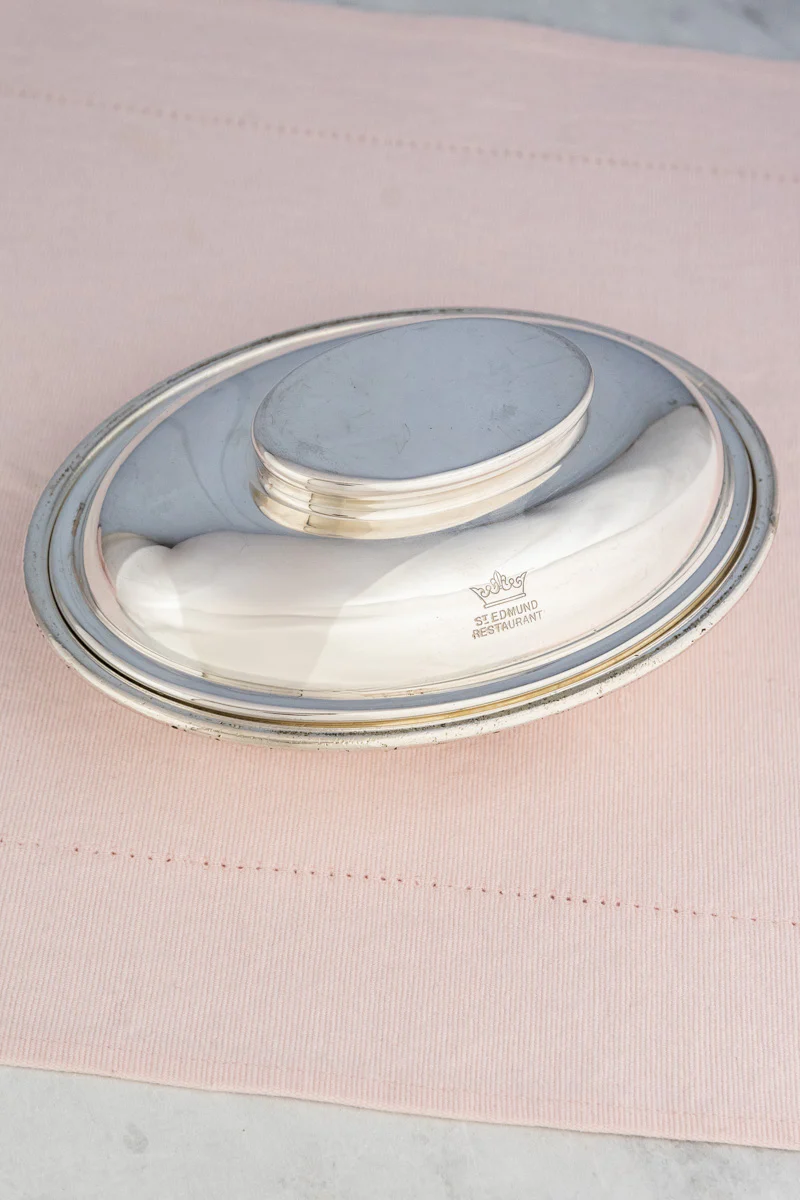 Vintage St. Edmund Restaurant Covered Silverplate Dish - Image 5